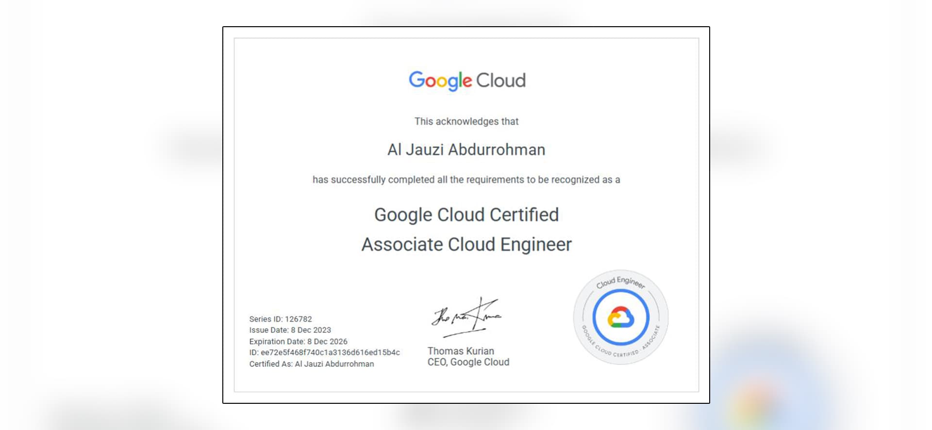 Sertifikasi Associate Cloud Engineer