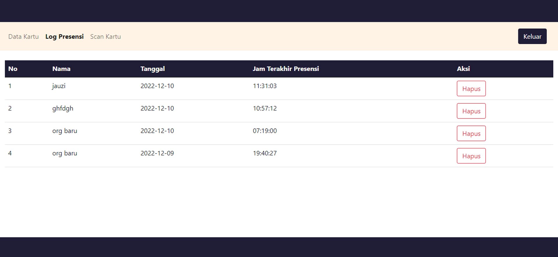 Gallery 3 untuk Digital Attendance System with RFID
