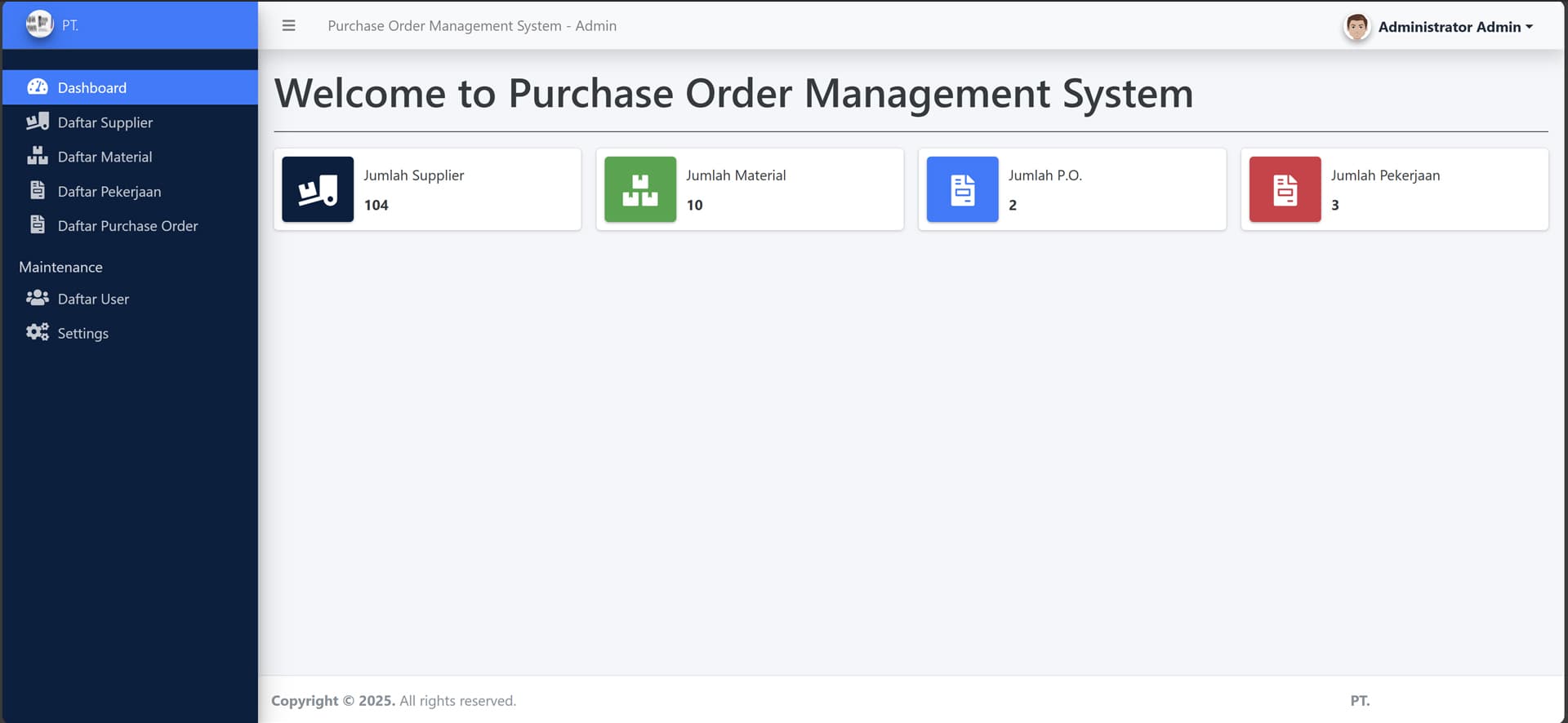 Thumbnail Purchase Order Management System